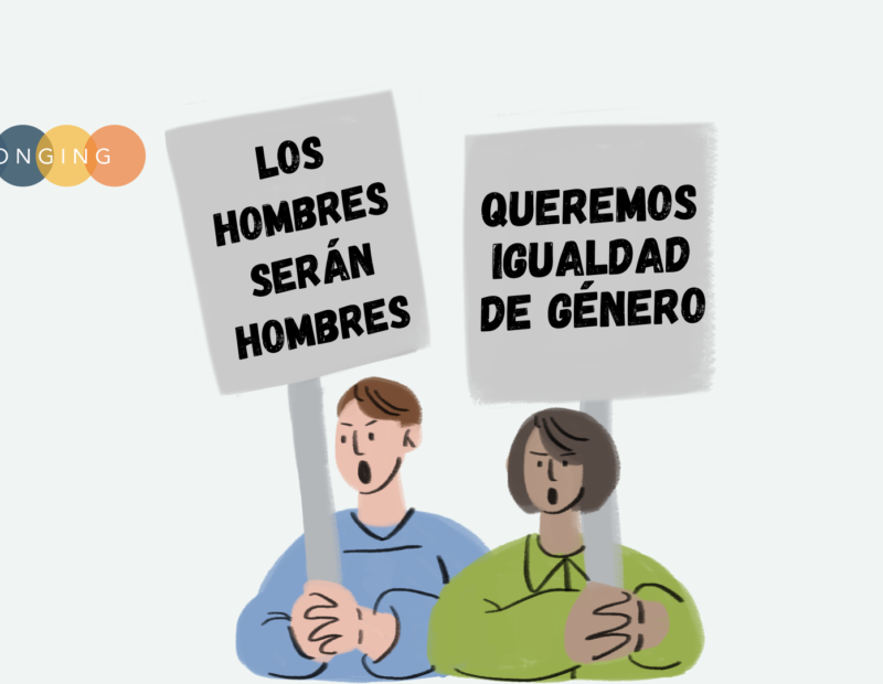 Una mujer y un hombre protestando por cosas diferentes